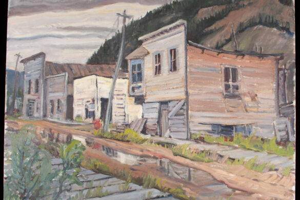 Third Avenue Dawson City an oil painting by Yukon Artist Maurice Haycock